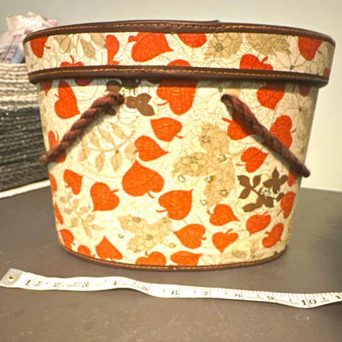 Vintage round hat box lid - vintage,